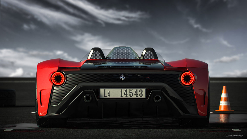 Illustration for article titled Ferrari Aliante Barchetta (personal project)